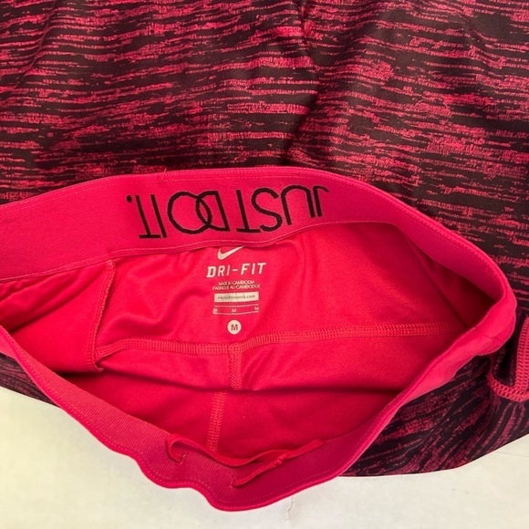 Nike Dri Fit Just Do It pink space dye cropped leggings Sz-M P11 - Picture 6 of 9